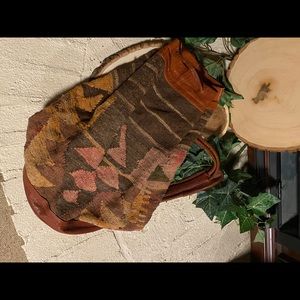 Bundle Only! Tapestry and leather bag